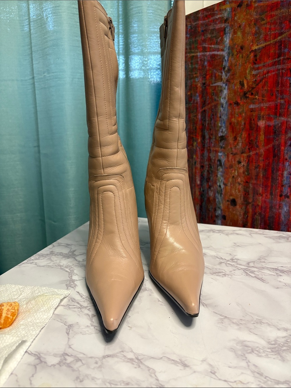 Aldo Nude Pointed Toe below knees-High Boots